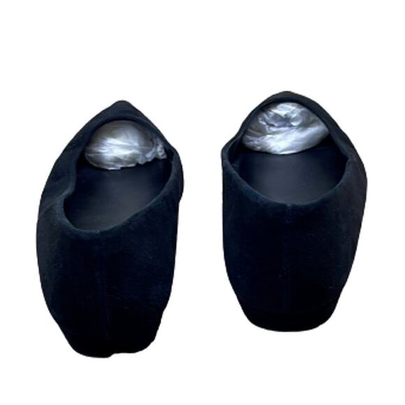 Good American Black Suede Pointed Toe Flat Shoes Size 12 - Picture 5 of 8